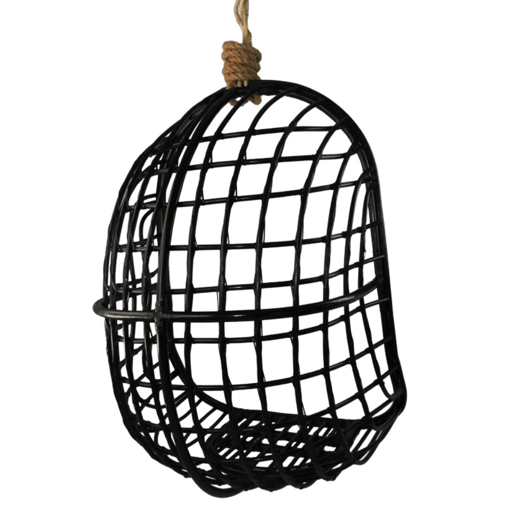 Black Cane Rattan Hanging Chairs | Harlow Hanging Chair | omgiwouldlike ...